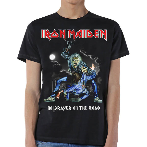 Iron Maiden Unisex Tee: No Prayer On The Road 