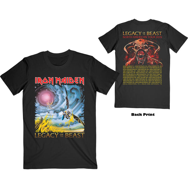 Iron Maiden Unisex Tee: The Flight of Icarus (Back Print) 