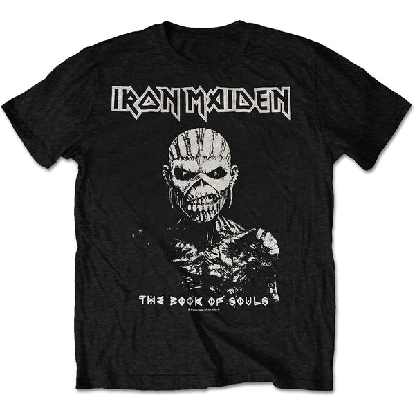 Iron Maiden Unisex Tee: The Book of Souls White Contrast 