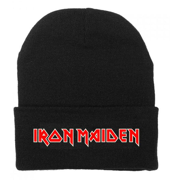 Iron Maiden Classic Logo Beanie is available at Rocker Tee