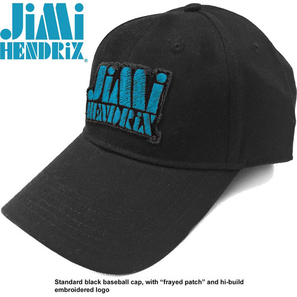 Jimi Hendrix Unisex Baseball Cap: Blue Stencil Logo