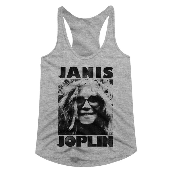 Janis Joplin Janis ladies racerback tank top.