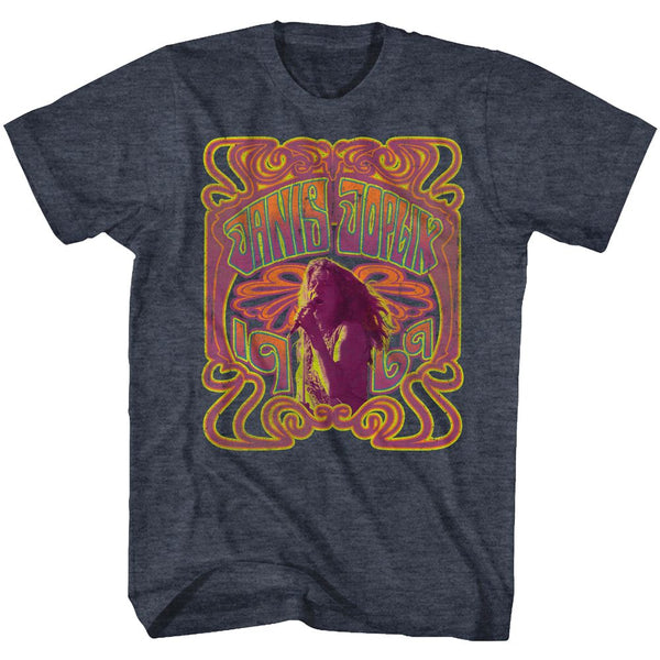 Janis Joplin Psychedelic adult short sleeve t-shirt.