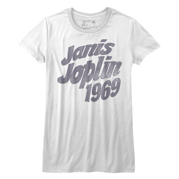 Janis Joplin 1969 ladies short sleeve t-shirt.