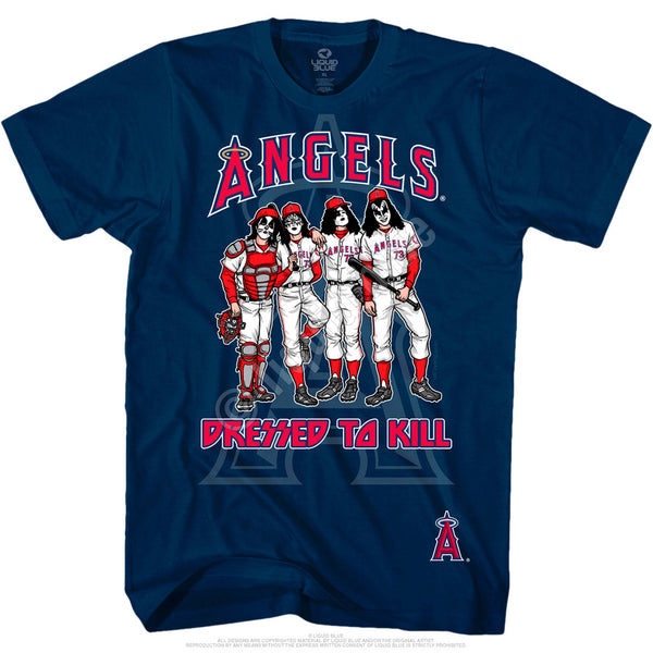 Los Angeles Angels Dressed to Kill Navy T-Shirt is available at Rocker Tee