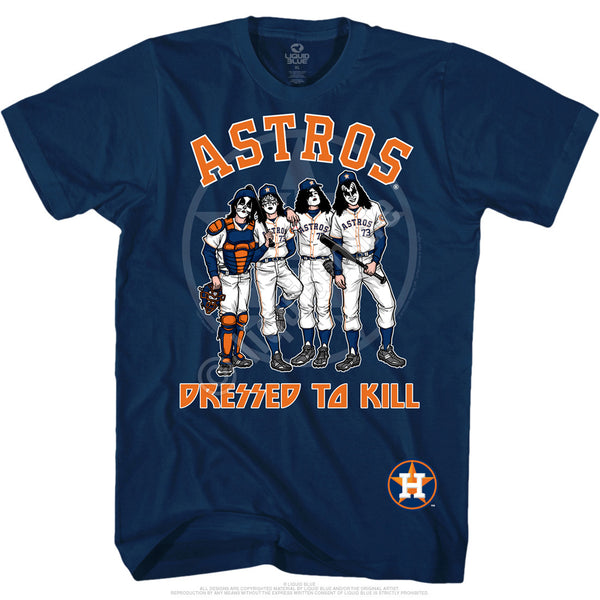 Houston Astros Dressed to Kill Navy T-Shirt is available at Rocker Tee