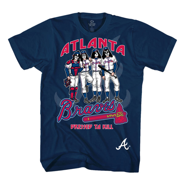 Atlanta Braves Dressed to Kill T-Shirt is available at Rocker Tee