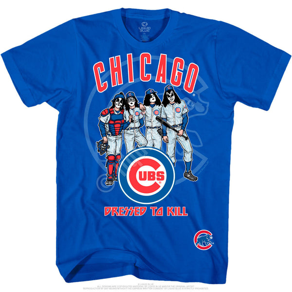 Chicago Cubs Dressed to Kill Blue T-Shirt is available at Rocker Tee