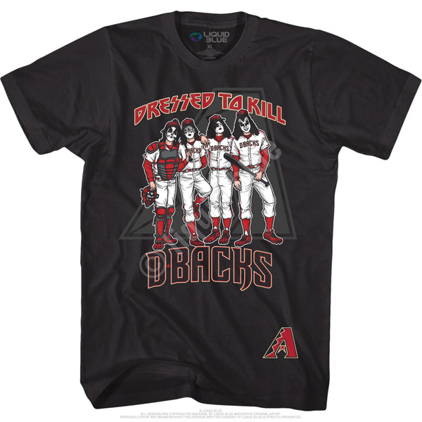 Arizona Diamondbacks Dressed to Kill Black T-Shirt is available at Rocker Tee