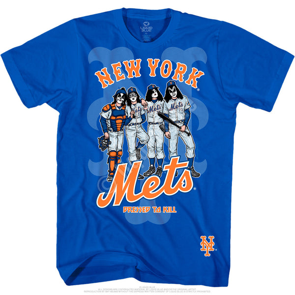 New York Mets Dressed to Kill Blue T-Shirt is available at Rocker Tee