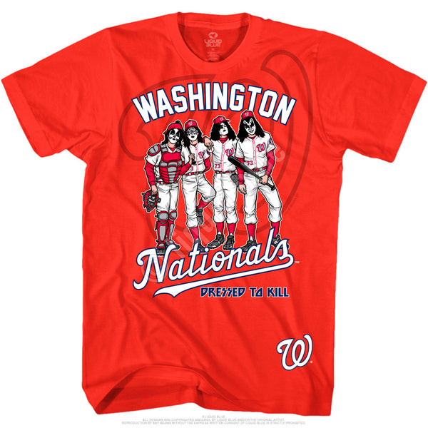 Washington Nationals Dressed to Kill Red T-Shirt is available at Rocker Tee