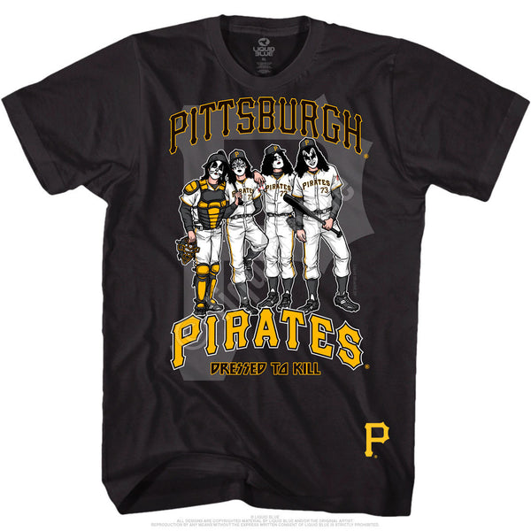 Pittsburgh Pirates Dressed to Kill Black T-Shirt is available at Rocker Tee