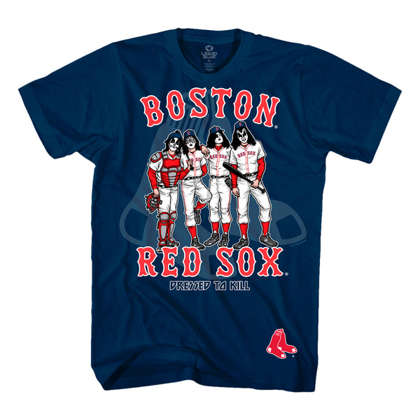 Boston Red Sox Dressed to Kill Navy T-Shirt is available at Rocker Tee