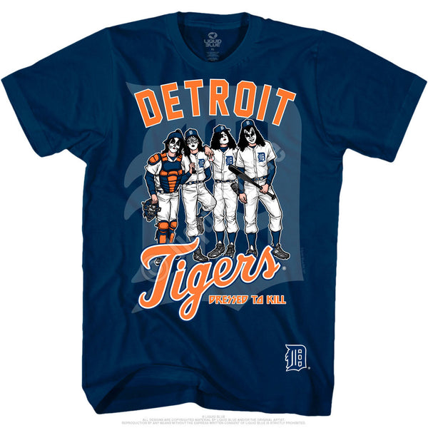 Detroit Tigers Dressed to Kill Navy T-Shirt - Rocker Tee