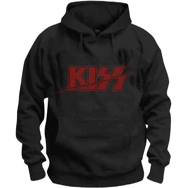 KISS Unisex Pullover Hoodie: Slashed Logo 