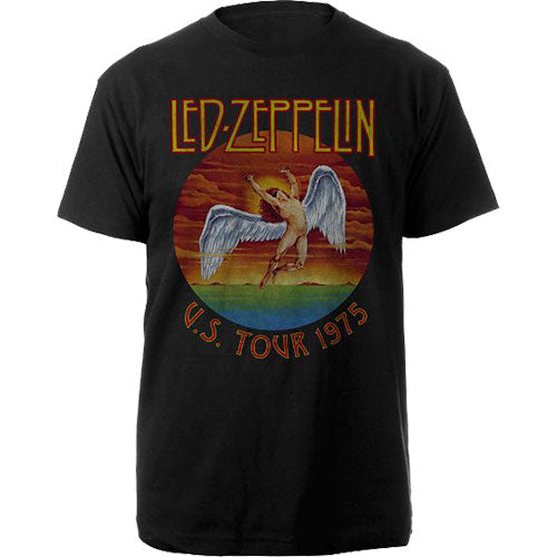 Led Zeppelin Unisex Tee: USA Tour '75. 