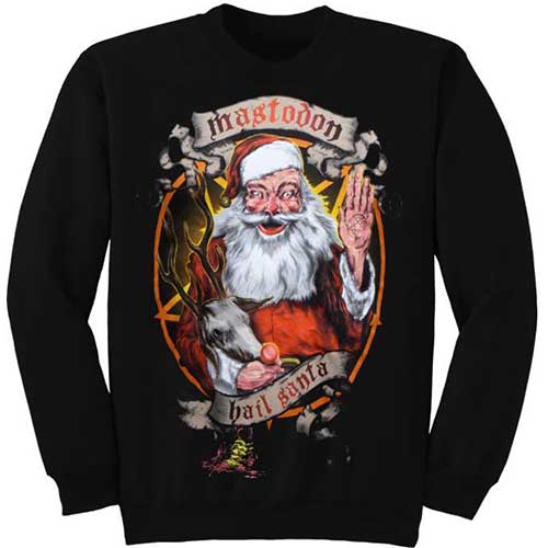 Mastodon Unisex Sweatshirt: Hail Santa Holiday (XX-Large)