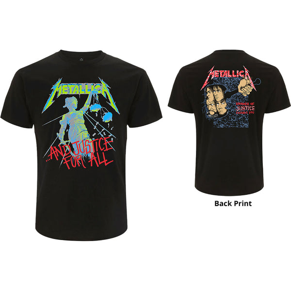 Metallica Unisex Tee: And Justice For All (Original) (Back Print) 