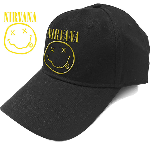 Nirvana Unisex Baseball Cap: Logo & Smiley