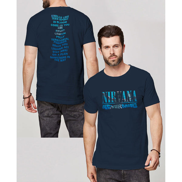 Nirvana Unisex Tee: Nevermind (Back Print) 