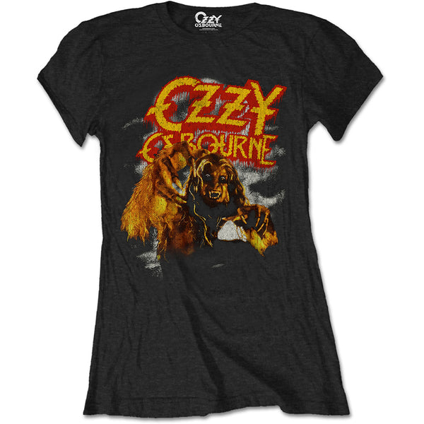 Ozzy Osbourne Ladies Tee: Vintage Werewolf 