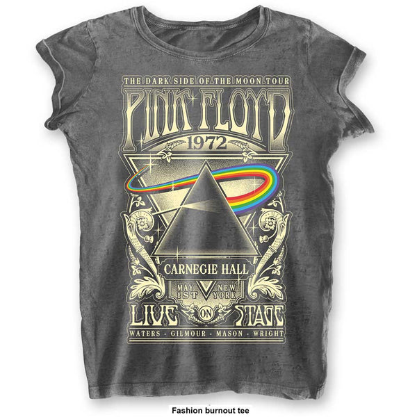 Pink Floyd Ladies Tee: Carnegie Hall (Burn Out) (XX-Large)