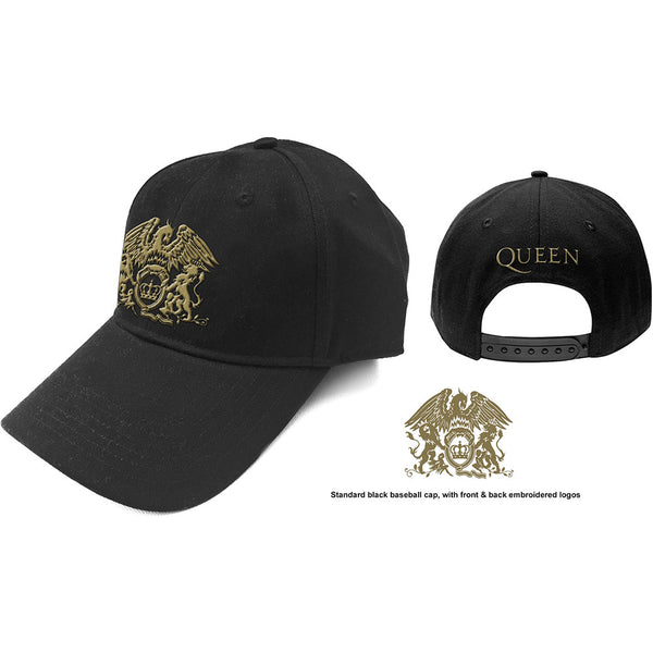 Queen Unisex Baseball Cap: Gold Classic Crest