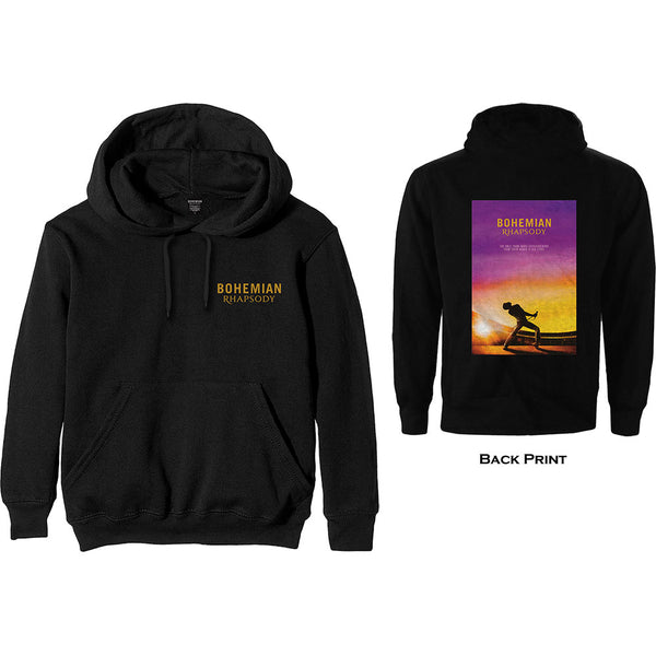 Queen Unisex Pullover Hoodie: Bohemian Rhapsody Movie Poster (Back Print) (XXX-Large)