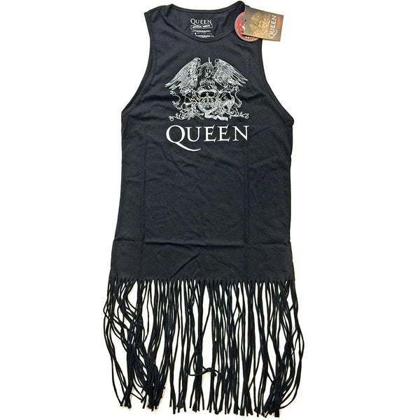 Queen Ladies Tee Dress: Crest Vintage (Tassels) (XX-Large)