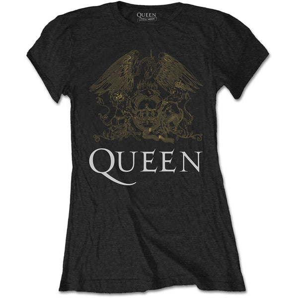 Queen Ladies Tee: Crest (XX-Large)