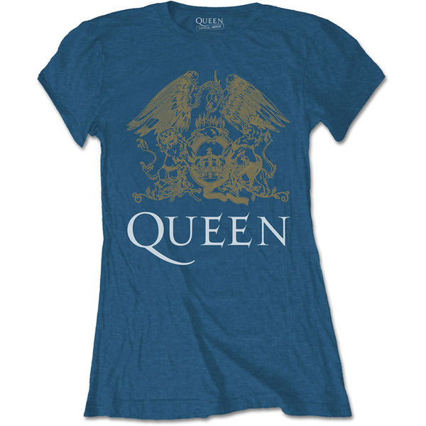 Queen Ladies Tee: Crest (XX-Large)