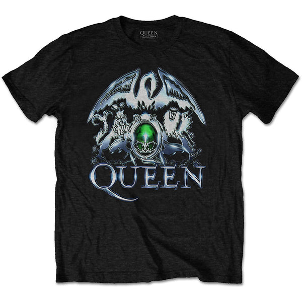 Queen Unisex Tee: Metal Crest (XX-Large)