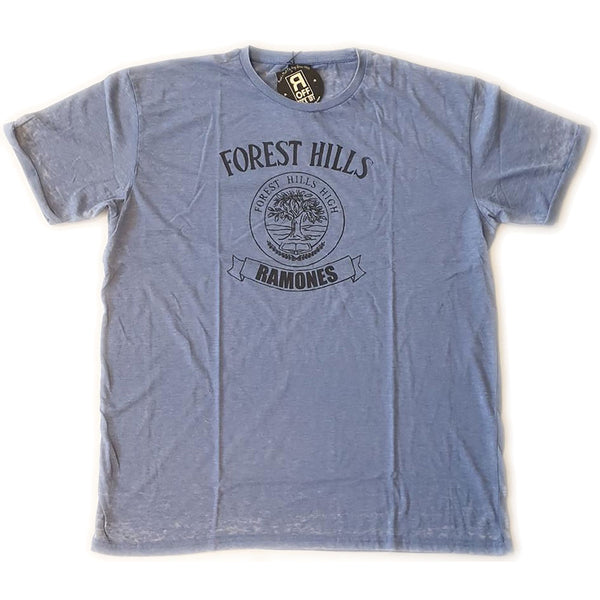 Ramones Unisex Fashion Tee: Forest Hills Vintage (Burn Out) 