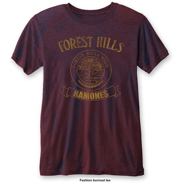 Ramones Unisex Fashion Tee: Forest Hills (Burn Out) 