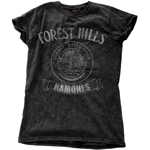Ramones Ladies Fashion Tee: Forest Hills Vintage (Snow Wash) 