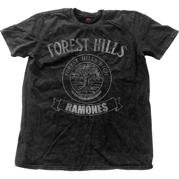 Ramones Unisex Fashion Tee: Forest Hills Vintage (Snow Wash) 