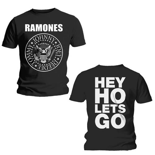 Ramones Unisex Tee: Hey Ho (Back Print) 