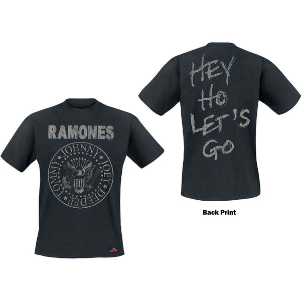 Ramones Unisex Tee: Seal Hey Ho (Back Print) 