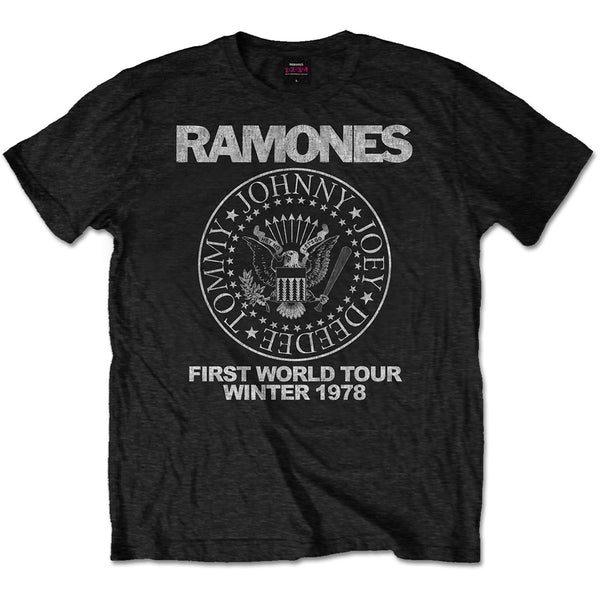 Ramones Unisex Tee: First World Tour 1978 