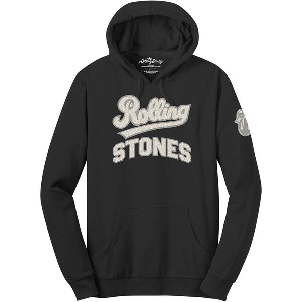 The Rolling Stones Unisex Pullover Hoodie: Team Logo & Tongue (Applique Motifs) (XX-Large)