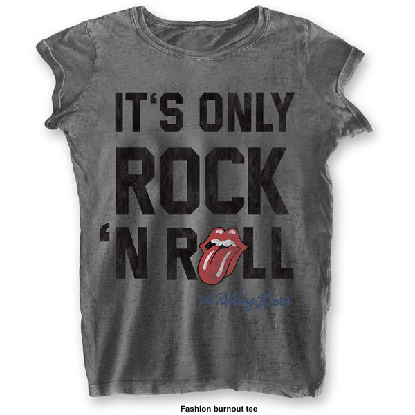 The Rolling Stones Ladies Fashion Tee: It's Only Rock n' Roll (Burn Out) (X-Large)