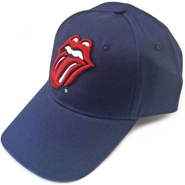 The Rolling Stones Unisex Baseball Cap: Classic Tongue (Navy Blue)
