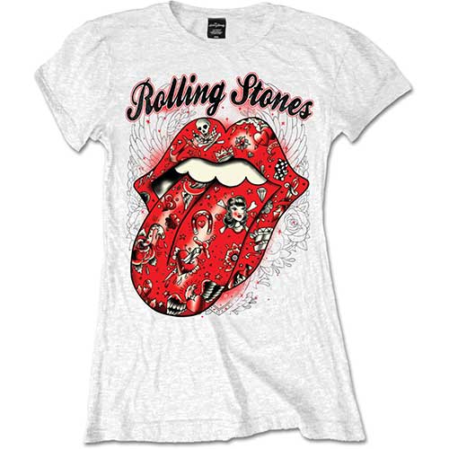 The Rolling Stones Ladies Tee: Tattoo Flash (XX-Large)