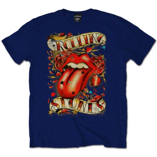 The Rolling Stones Unisex Tee: Tongue & Stars (XX-Large)