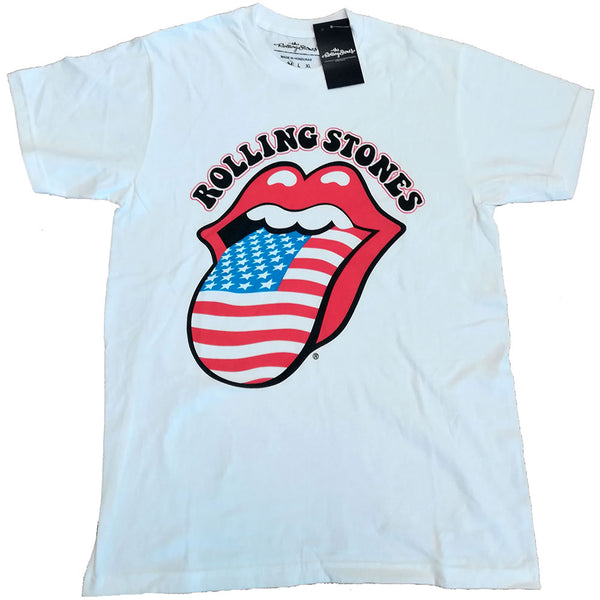 The Rolling Stones Unisex Tee: US Flag (Large)
