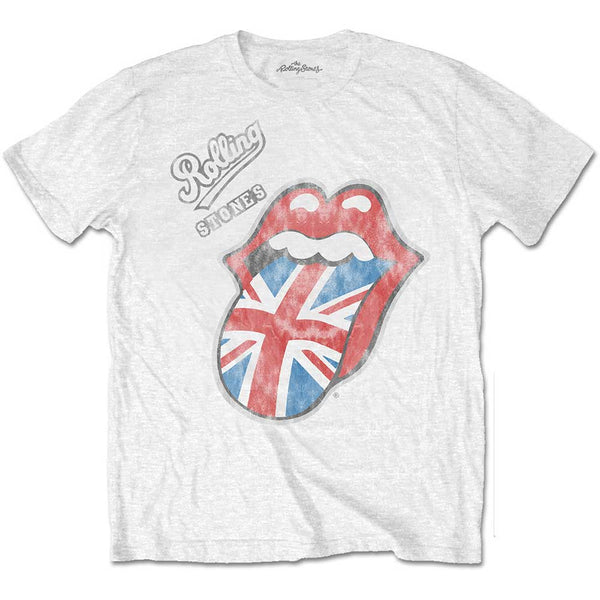 The Rolling Stones Unisex Tee: Vintage British Tongue (Soft Hand Inks) (XX-Large)