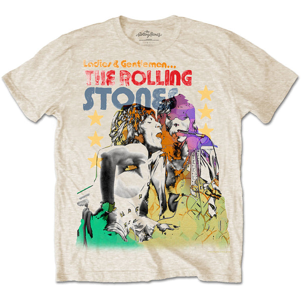 The Rolling Stones Unisex Tee: Mick & Keith Watercolour Stars (XX-Large)
