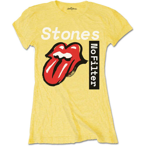 The Rolling Stones Ladies Tee: No Filter Text (XX-Large)
