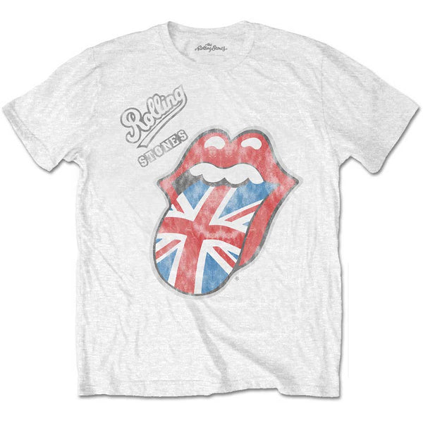 The Rolling Stones Unisex Tee: Vintage British Tongue (Soft Hand Inks/Retail Pack) (XX-Large)