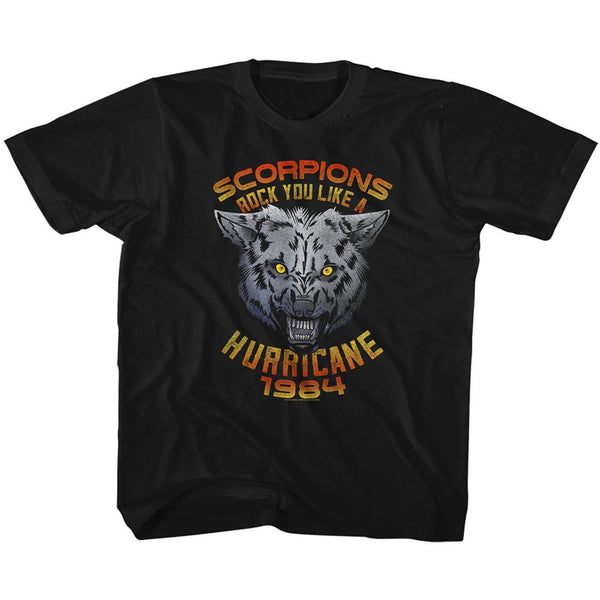 Scorpions Hurricane 1984 youth/toddler short sleeve t-shirt.